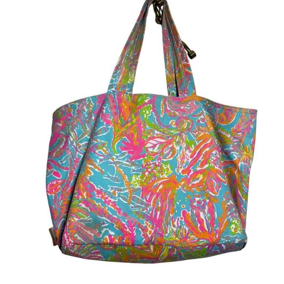 Lilly Pulitzer Scuba to Cuba Palm Beach Tote - Picture 3 of 7